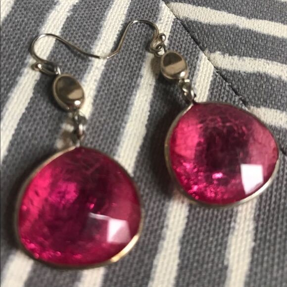 Nordstrom Bright Pink Drop Earrings - Picture 2 of 4
